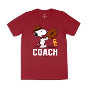 USC Trojans Peanuts World Famous Football Coach Cardinal T-Shirt